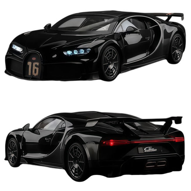 Bugatti Chiron Pur Sport 1:18 (Чорна) Bugatti Chiron Pur Sport 1:18 (Чорна)