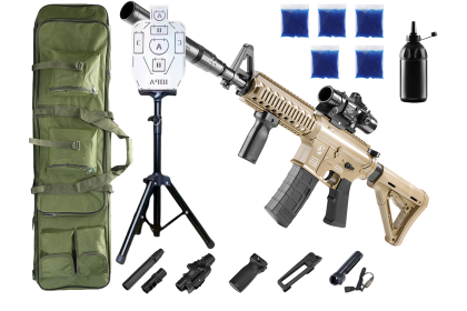 Автомат M4A1 PRO + орбізи (5пач.) + чохол + пляшка-дозатор + мішень