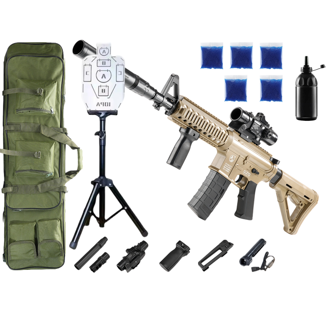 Автомат M4A1 PRO + орбізи (5пач.) + чохол + пляшка-дозатор + мішень