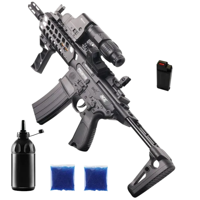 AR-15 Pro Max з трасером + 2 пачки орбізів + пляшка-дозатор + дод. акумулятор