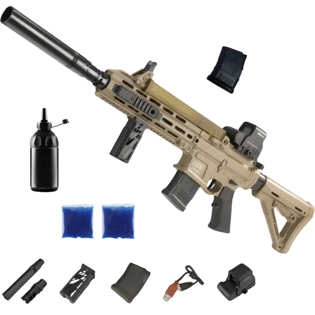 Автомат AR-57 PRO + орбізи (2пач.) + пляшка-дозатор + швидкозмінний акумулятор