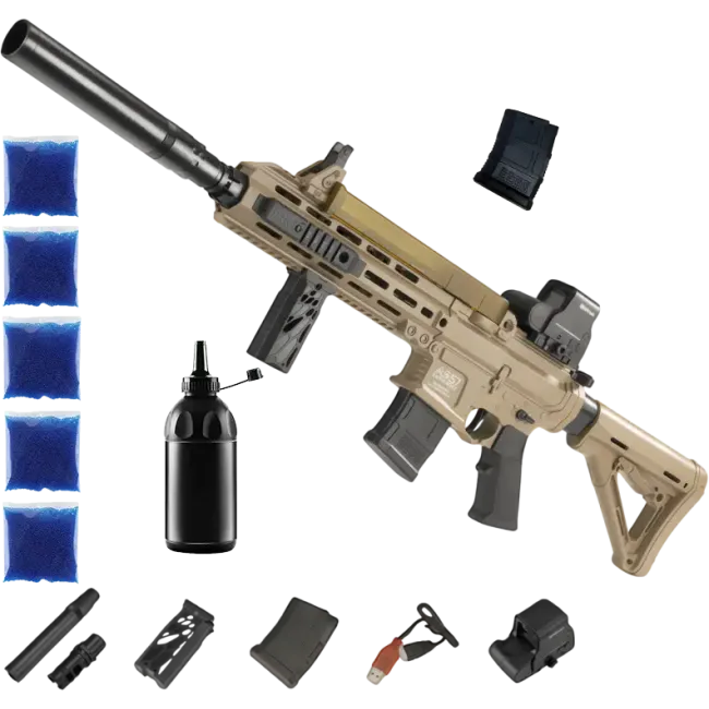 Автомат AR-57 PRO + орбізи (5пач.) + пляшка-дозатор + швидкохмінний акумулятор