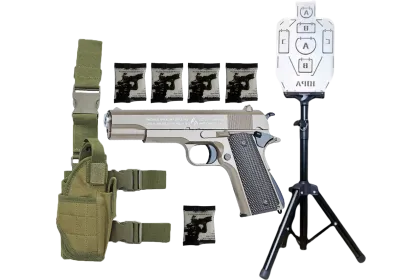 Пістолет Colt M-1911 PRO + орбізи (5пач.) + кобура + мішень