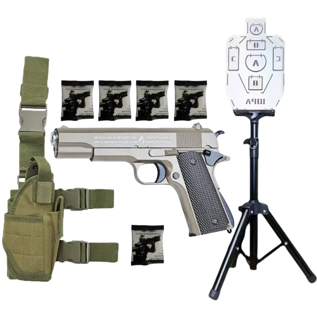 Пістолет Colt M-1911 PRO + орбізи (5пач.) + кобура + мішень