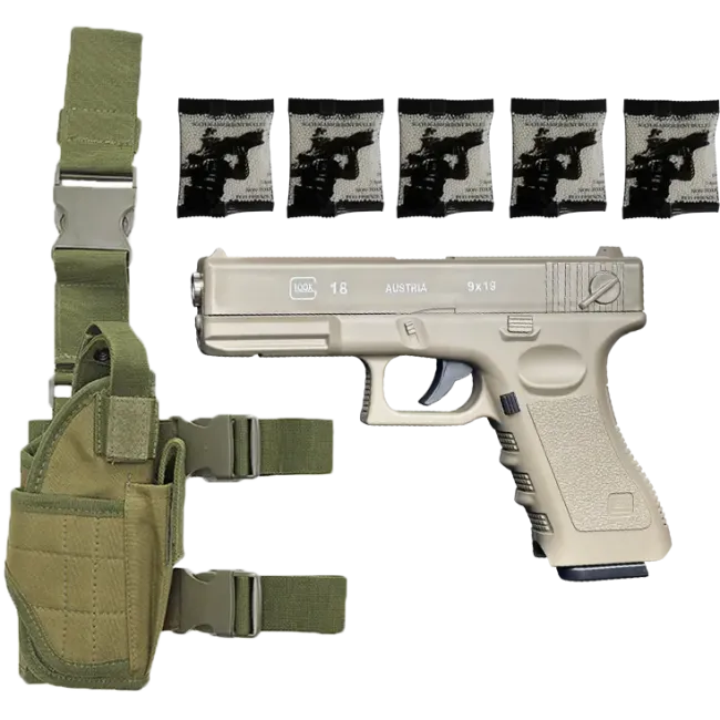 Пістолет Glock-18 PRO + орбізи (5пач.) + кобура
