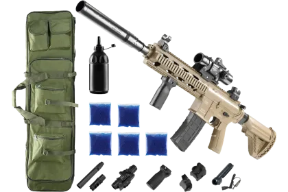 Автомат HK-416 PRO + орбізи (5пач.) + чохол + пляшка-дозатор