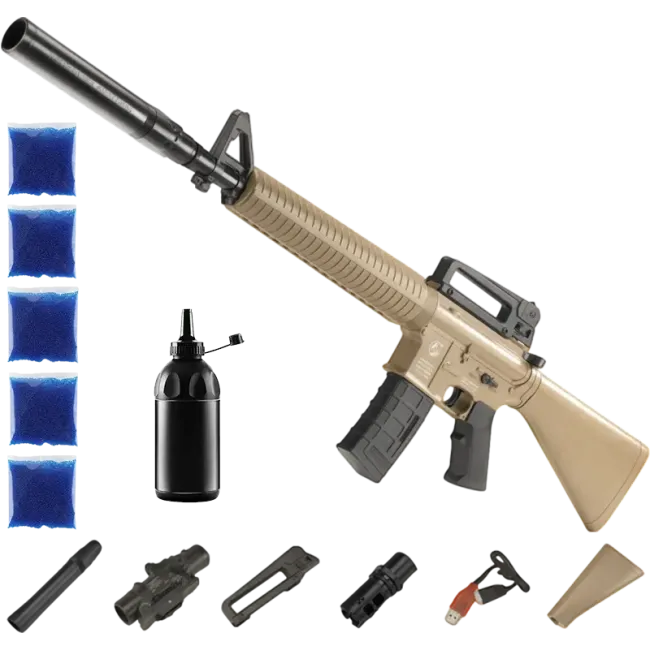Автомат M-16 PRO + орбізи (5пач.) + пляшка-дозатор
