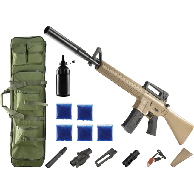 Автомат M-16 PRO + орбізи (5пач.) + чохол + пляшка-дозатор