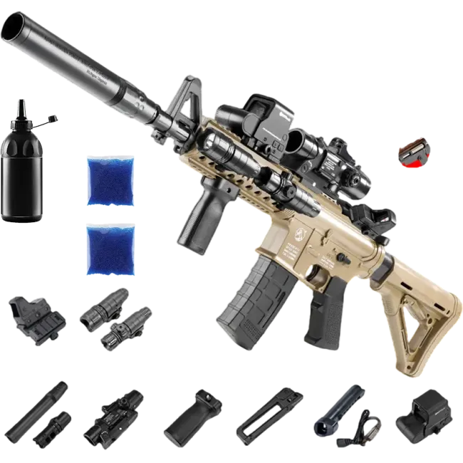 Автомат M4A1 PRO + орбізи (2пач.) + пляшка-дозатор