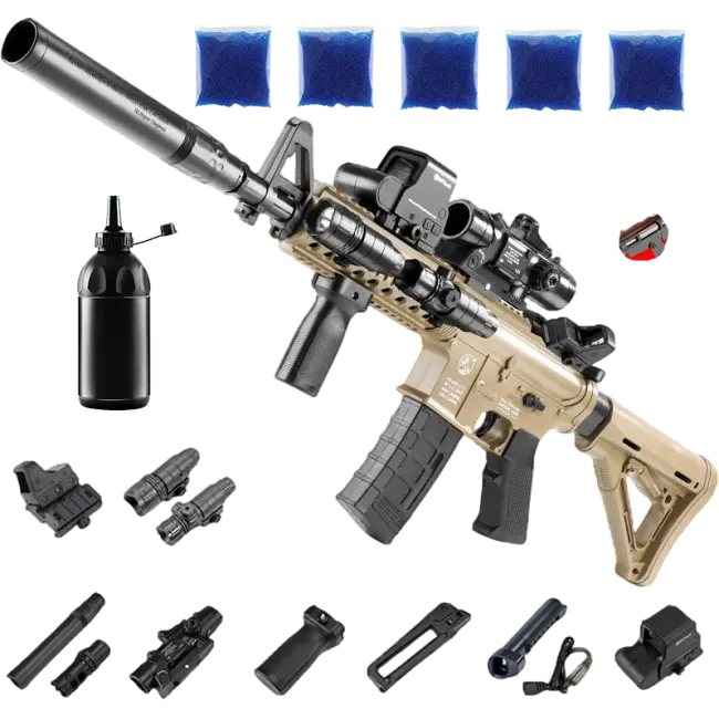 Автомат M4A1 PRO + орбізи (5пач.) + пляшка-дозатор