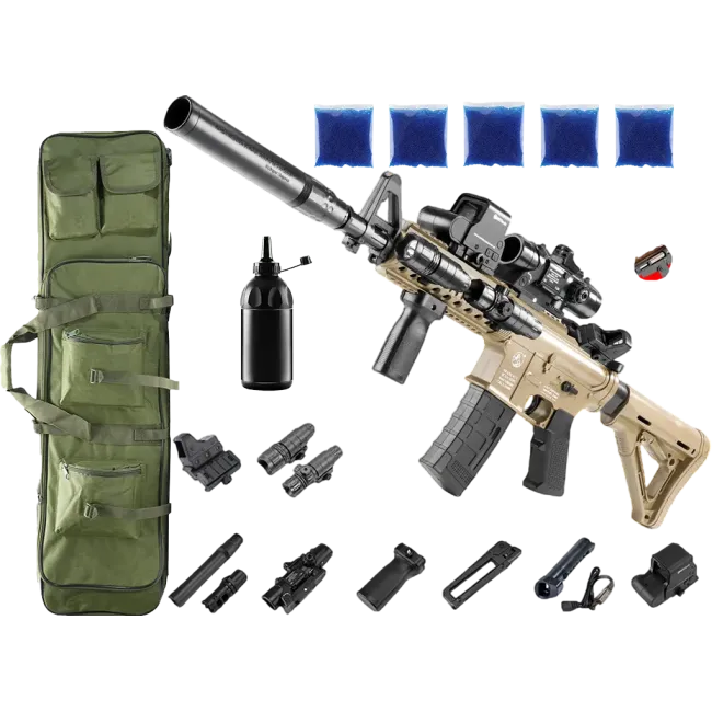 Автомат M4A1 PRO + орбізи (5пач.) + чохол + пляшка-дозатор