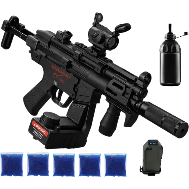 Автомат MP-5K Pro Max + орбізи (5пач.) + пляшка-дозатор + акумулятор