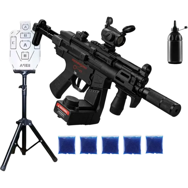 Автомат MP-5K Pro Max + орбізи (5пач.) + пляшка-дозатор + мішень