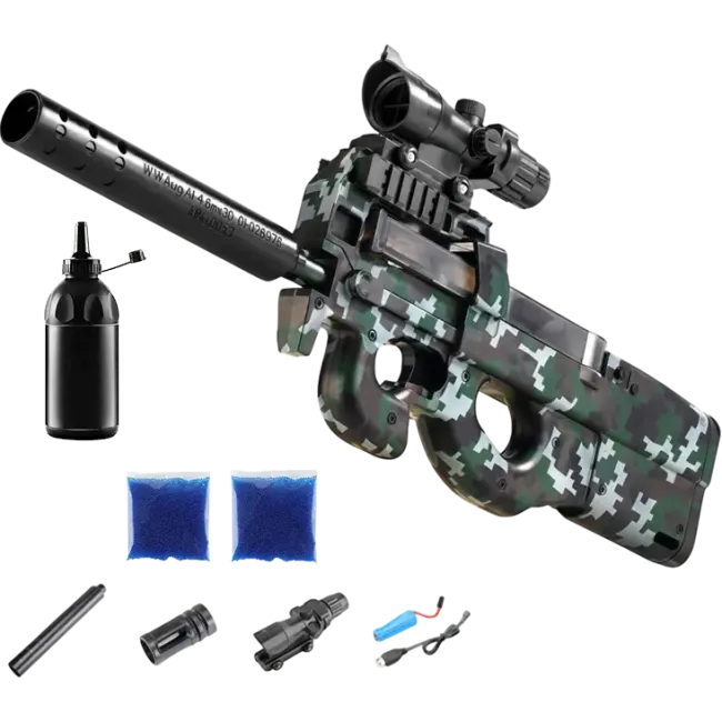 Автомат P-90 PRO + орбізи (2пач.) + пляшка-дозатор