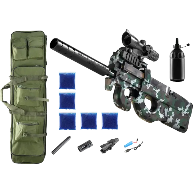 Автомат P-90 PRO + орбізи (5пач.) + чохол + пляшка-дозатор