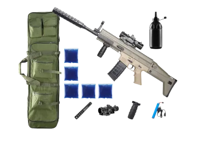 Автомат SCAR + орбізи (5пач.) + чохол + пляшка-дозатор