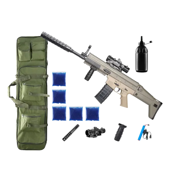 Автомат SCAR + орбізи (5пач.) + чохол + пляшка-дозатор